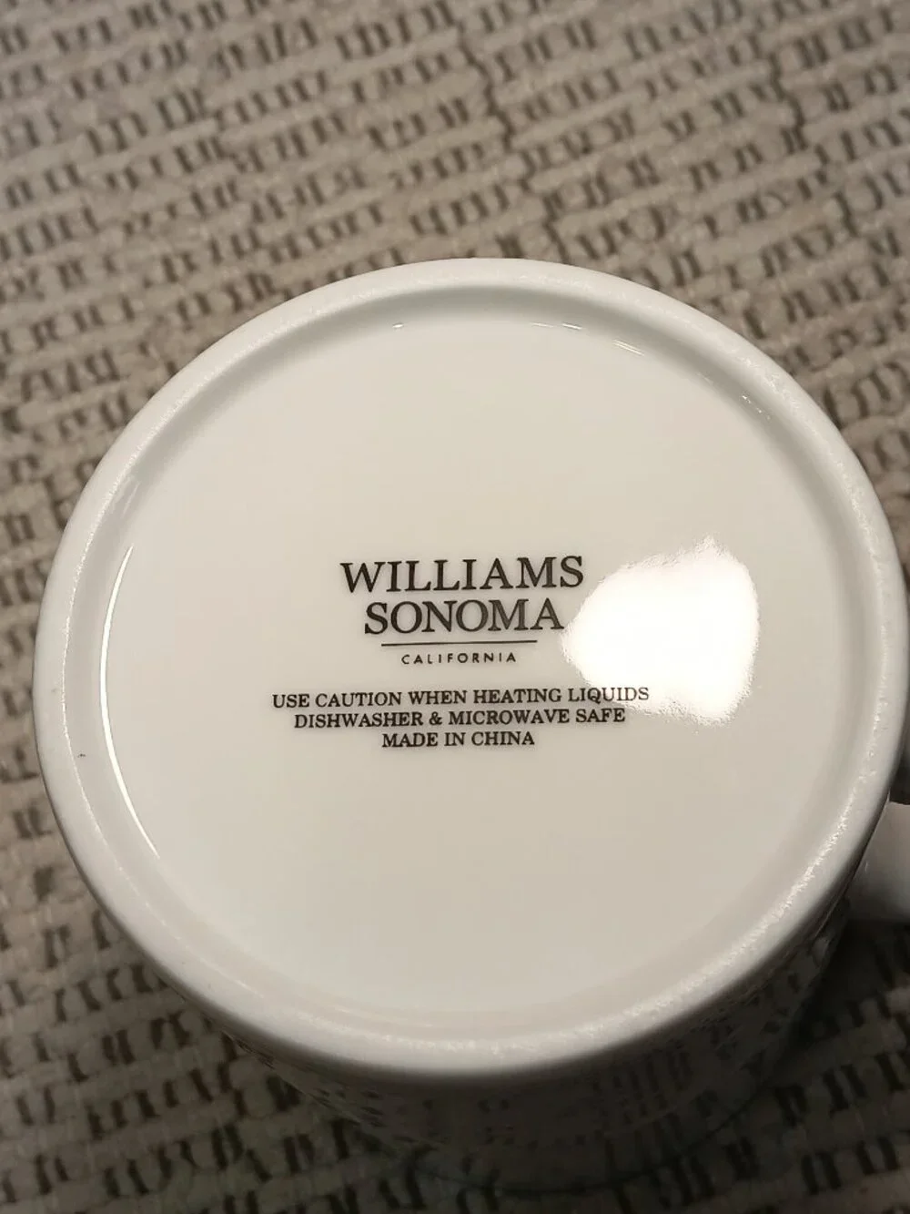 Williams Sonoma Monogram Letter “P” White Black Espresso Mug Coffee Cup